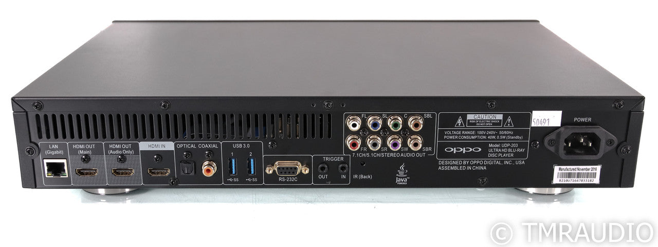 Oppo BDP-203 Universal 4K UHD Blu-Ray Player; HDR; Remote