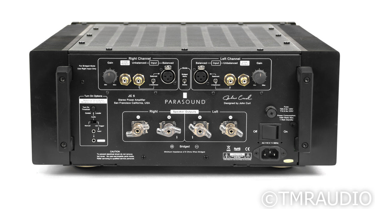 Parasound Halo JC 5 Stereo Power Amplifier; Black