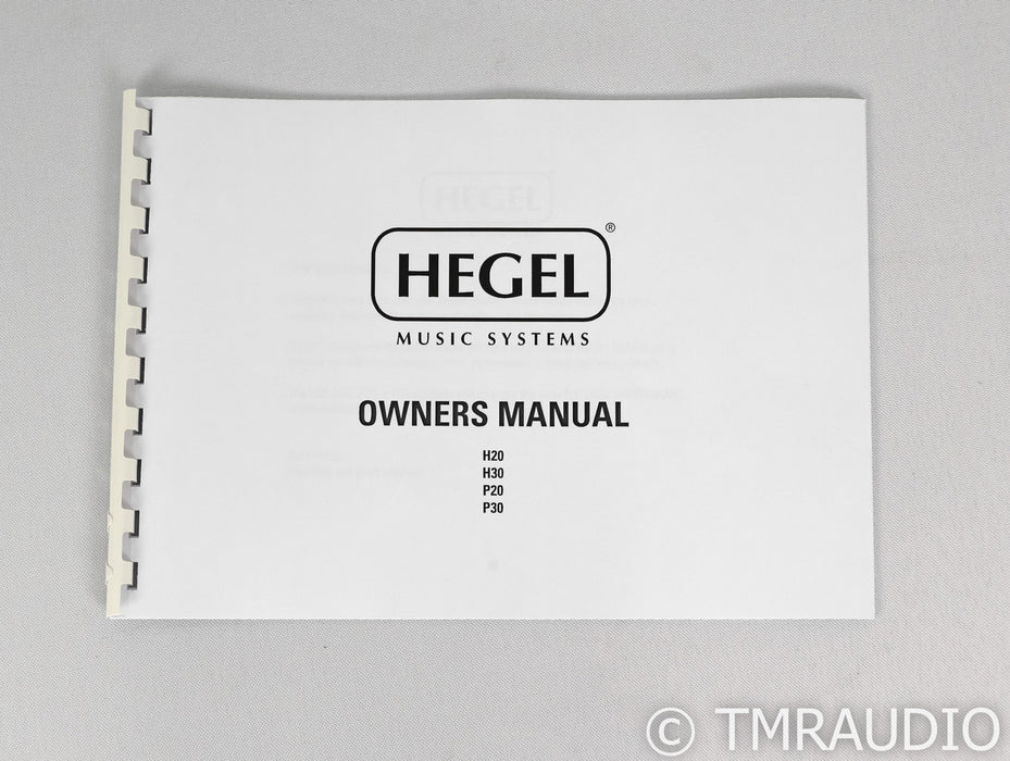 Hegel H20 Stereo Power Amplifier; Black; H-20