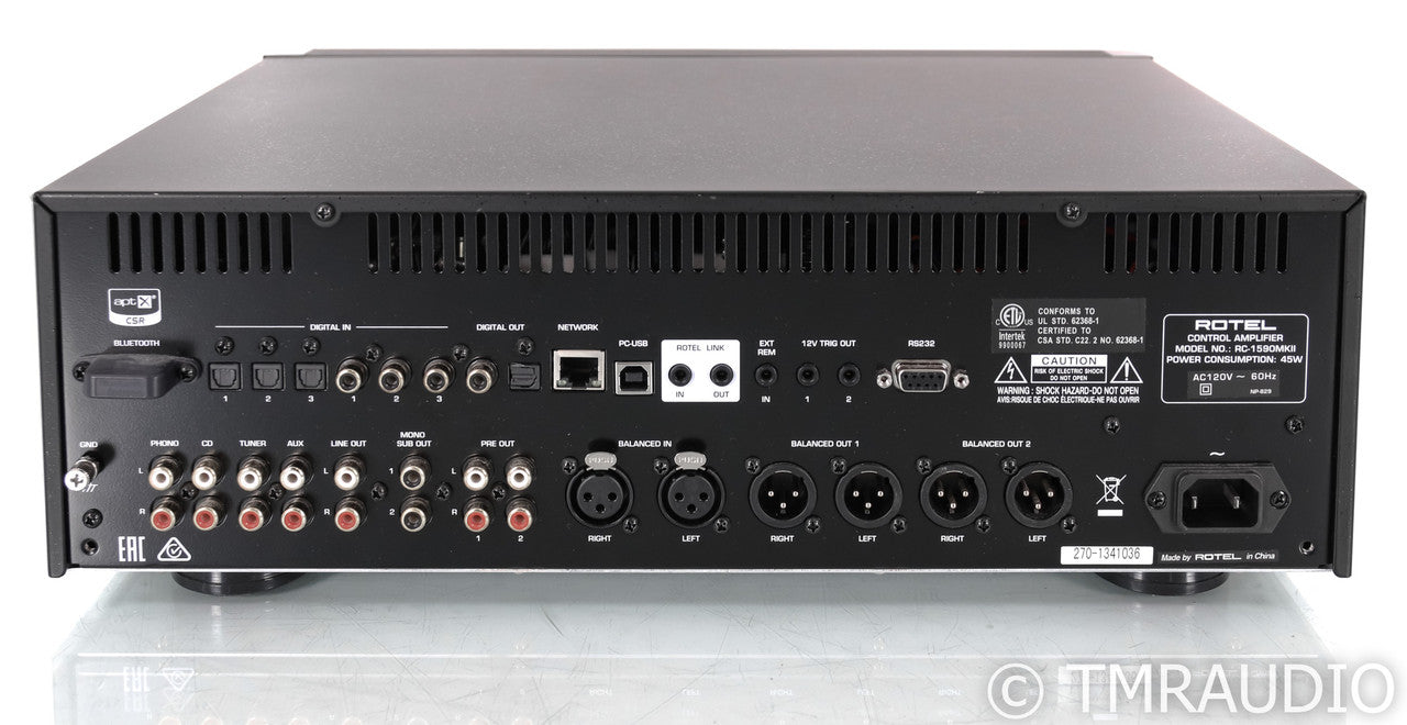Rotel RC-1590 Mk II Stereo Preamplifier; Remote; Black