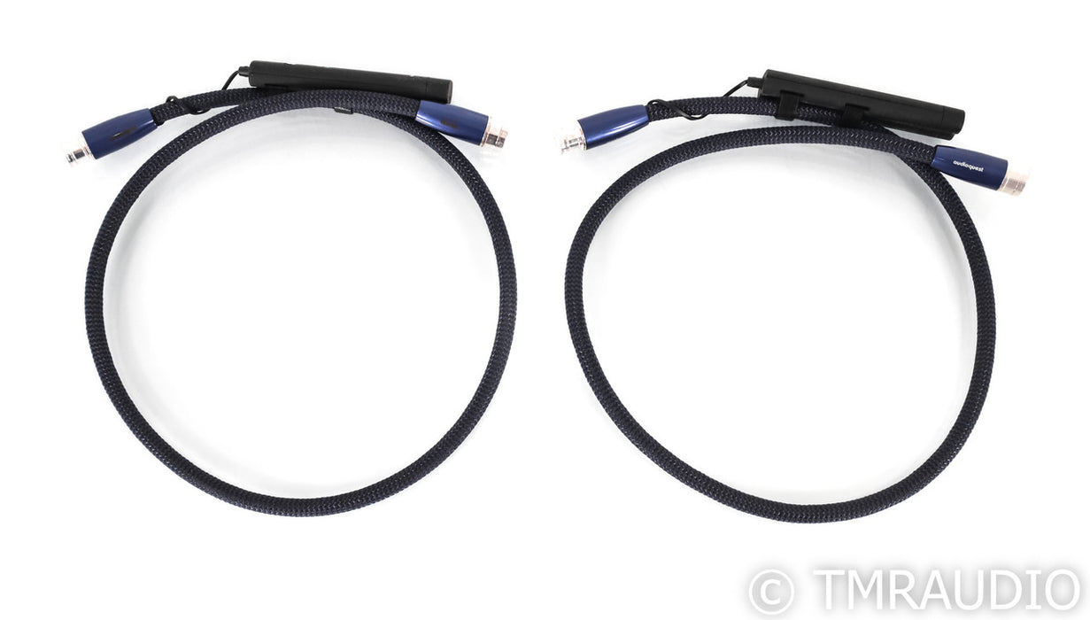 AudioQuest Water XLR Cables; 1m Pair Balanced Interconnects; 72v DBS