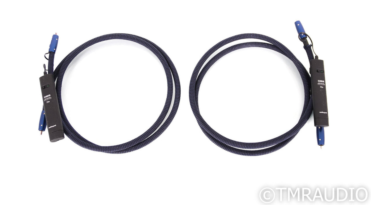 AudioQuest Water RCA Cables; 1.5m Pair Interconnects; 72v DBS