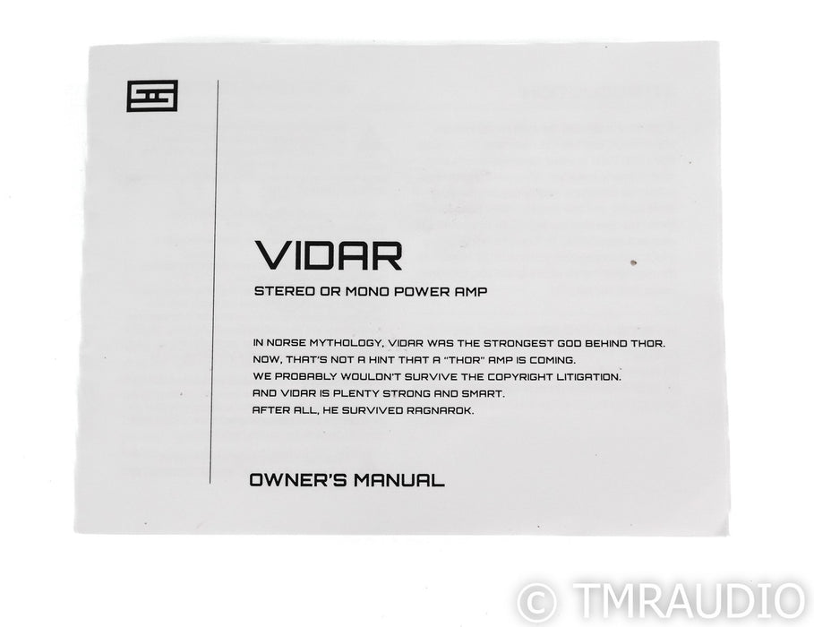Schiit Vidar Stereo Power Amplifier