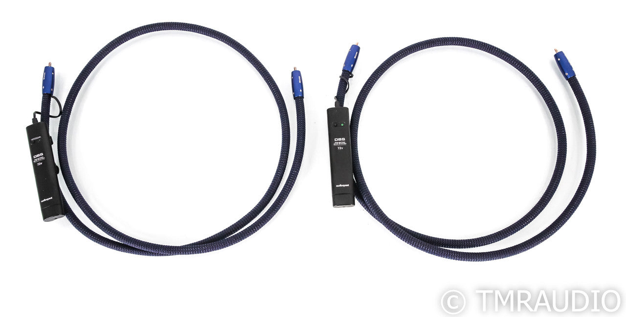 AudioQuest Water RCA Cables; 1.5m Pair Interconnects; 72v DBS