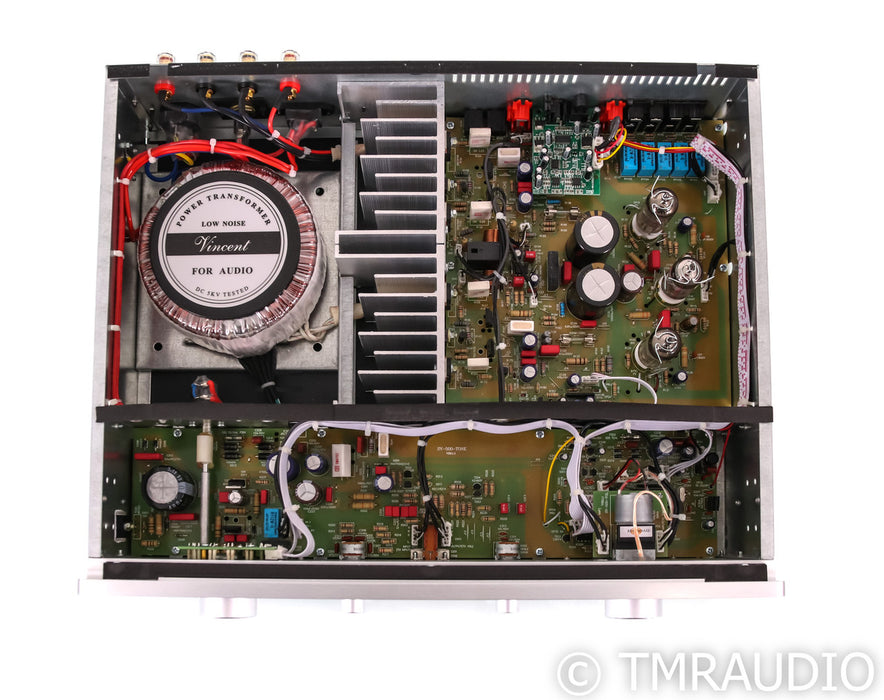 Vincent SV-500 Stereo Tube Hybrid Integrated Amplifier; SV500; Silver; Remote