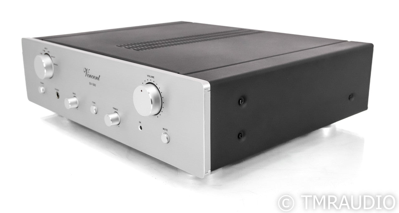 Vincent SV-500 Stereo Tube Hybrid Integrated Amplifier; SV500; Silver; Remote