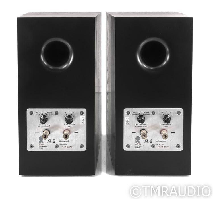 Revel Performa M22 Bookshelf Speakers; Black Ash Pair