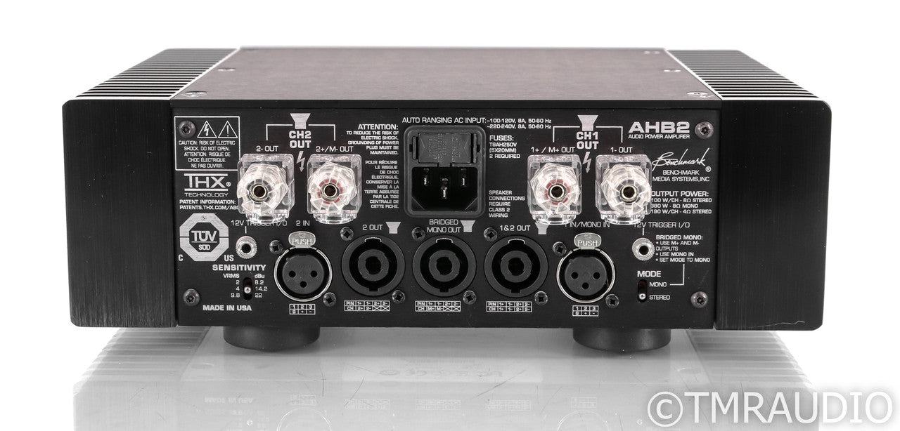 Benchmark AHB2 Stereo Power Amplifier; Silver; AHB-2