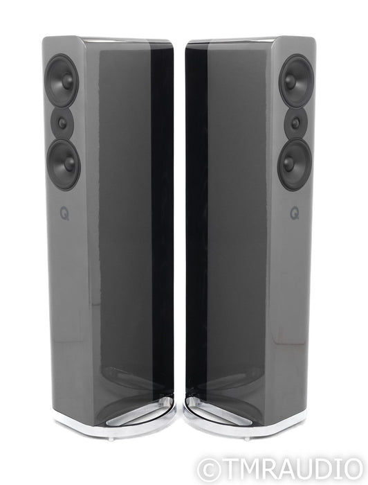 Q Acoustics Concept 500 Floorstanding Speakers; Silver & Ebony Pair