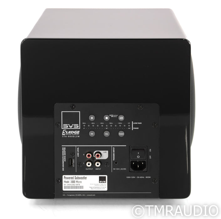 SVS 3000 Micro Dual 8" Powered Subwoofer; Piano Gloss Black