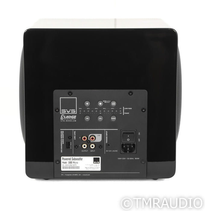 SVS 3000 Micro Dual 8" Powered Subwoofer; Piano Gloss Black