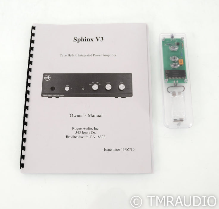Rogue Audio Sphinx V3 Stereo Tube Hybrid Integrated Amplifier; Black; Remote