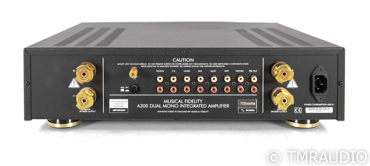 Musical Fidelity A300 Stereo Integrated Amplifier; Remote; MM / MC Phono; Silver & Gold