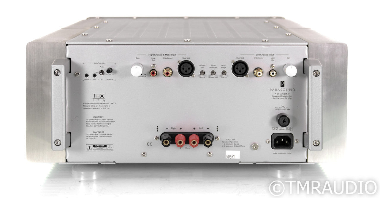 Parasound Halo A 21 Stereo Power Amplifier; Silver
