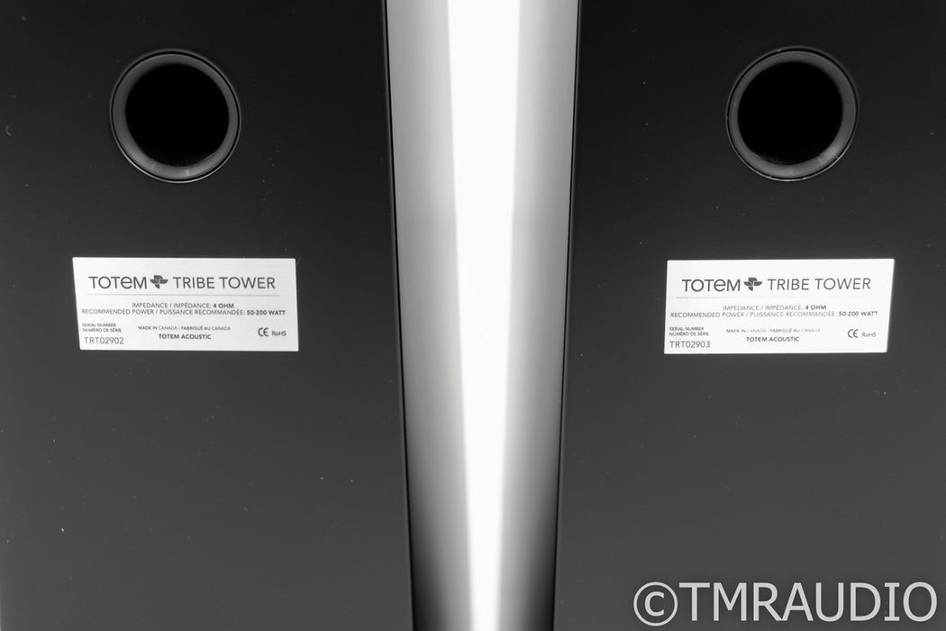 Totem Acoustic Tribe Tower Floorstanding Speakers; Black Pair