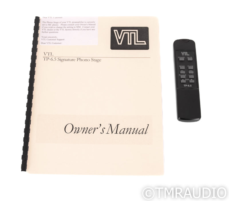 VTL TP-6.5 Tube MM / MC Phono Preamplifier; Silver