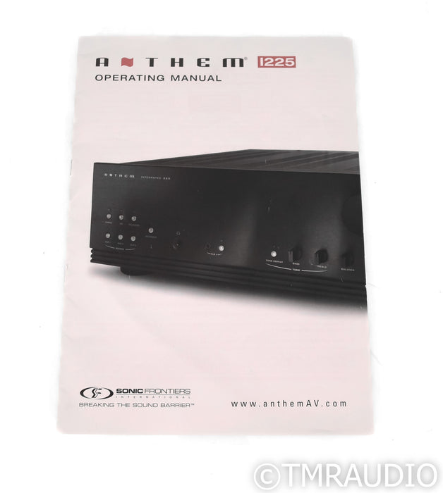 Anthem Integrated 225 Stereo Integrated Amplifier; MM Phono; Black (No Remote)