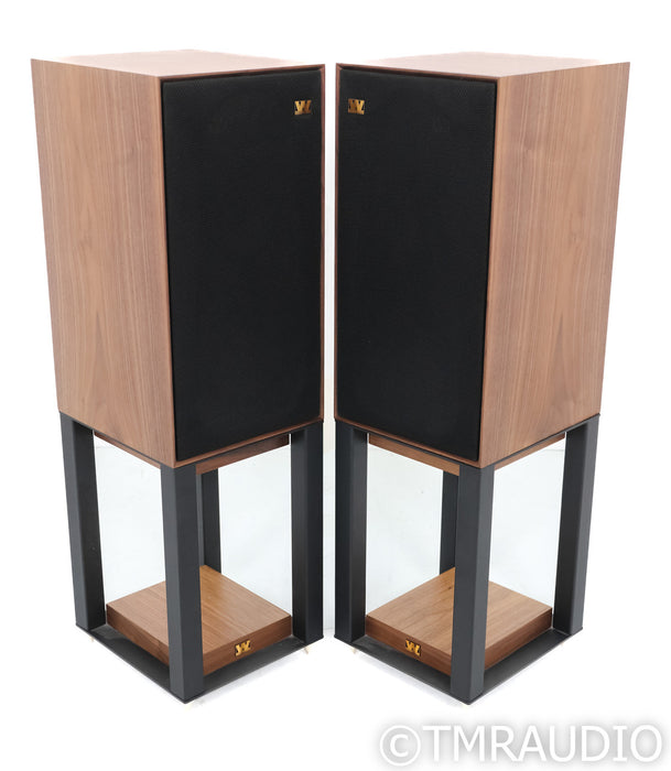 Wharfedale Linton Bookshelf Speakers; Walnut Pair w/ Stands