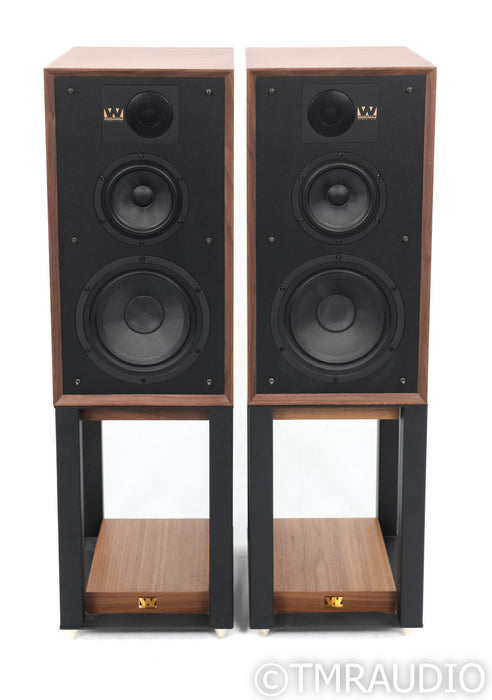 Wharfedale Linton Bookshelf Speakers; Walnut Pair w/ Stands