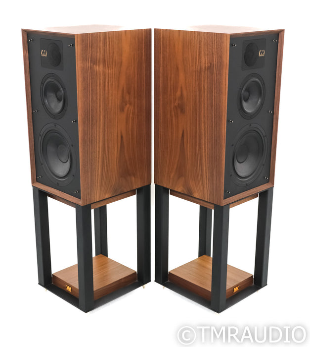 Wharfedale Linton Bookshelf Speakers; Walnut Pair w/ Stands