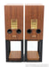 Wharfedale Linton Bookshelf Speakers; Walnut Pair w/ Stands