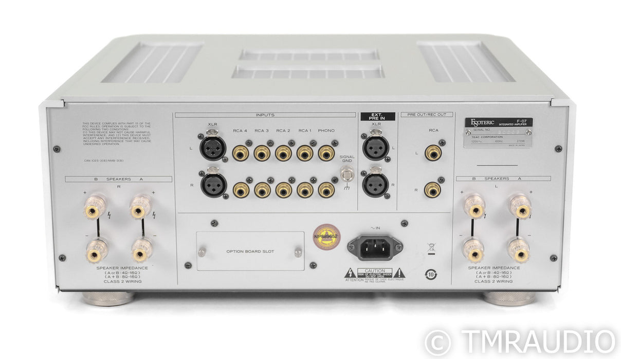 Esoteric F-07 Stereo Integrated Amplifier; Remote; MM / MC Phono; F07