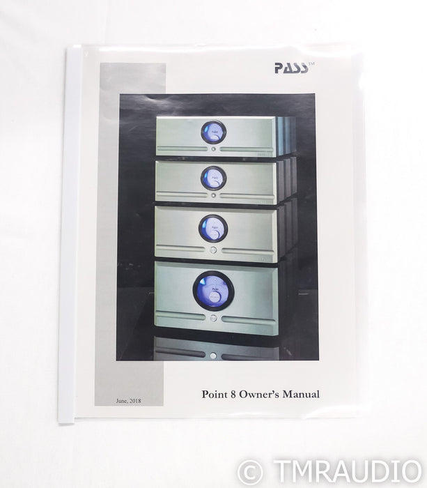 Pass Labs X350.8 Stereo Power Amplifier; Silver