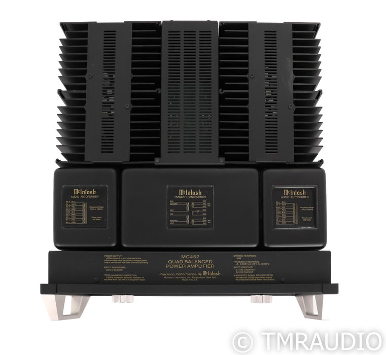 McIntosh MC452 Quad Balanced Stereo Power Amplifier; Black