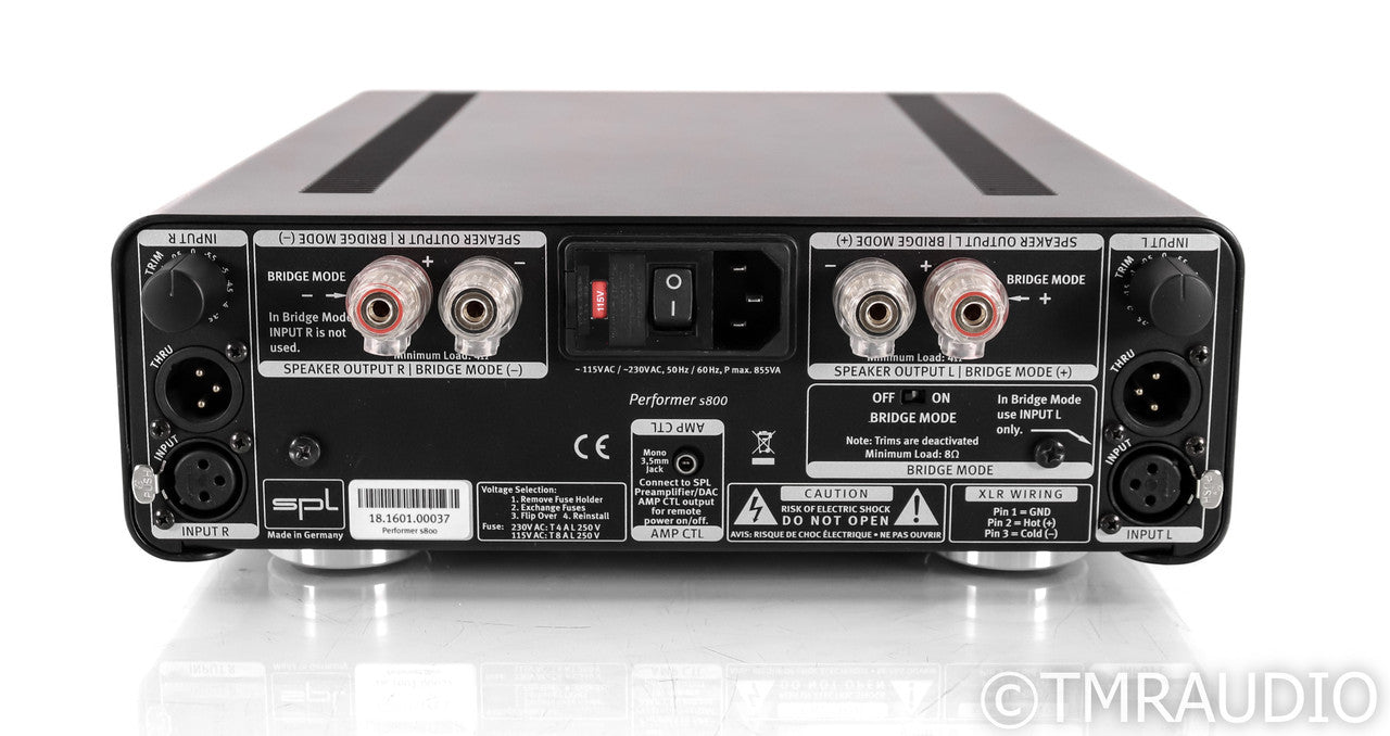 SPL Performer s800 Stereo Power Amplifier; Silver