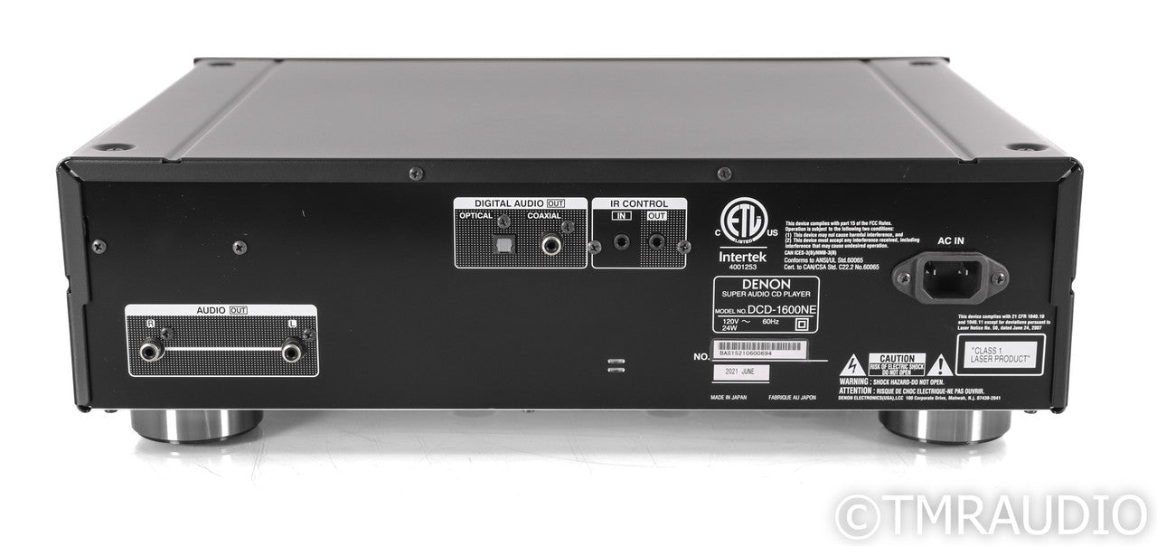 Denon DCD-1600NE SACD Player; Black; Remote; DCD1600NE