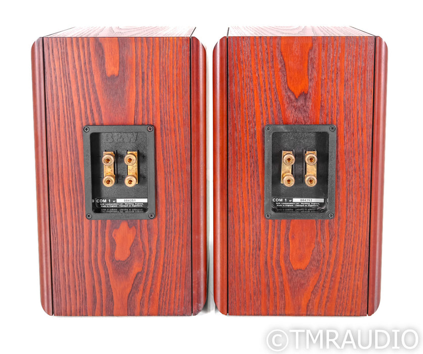 B&W CDM1 Bookshelf Speakers; CDM-1; Red Ash Pair