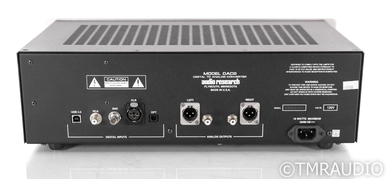 Audio Research DAC 8; D/A Converter; Silver