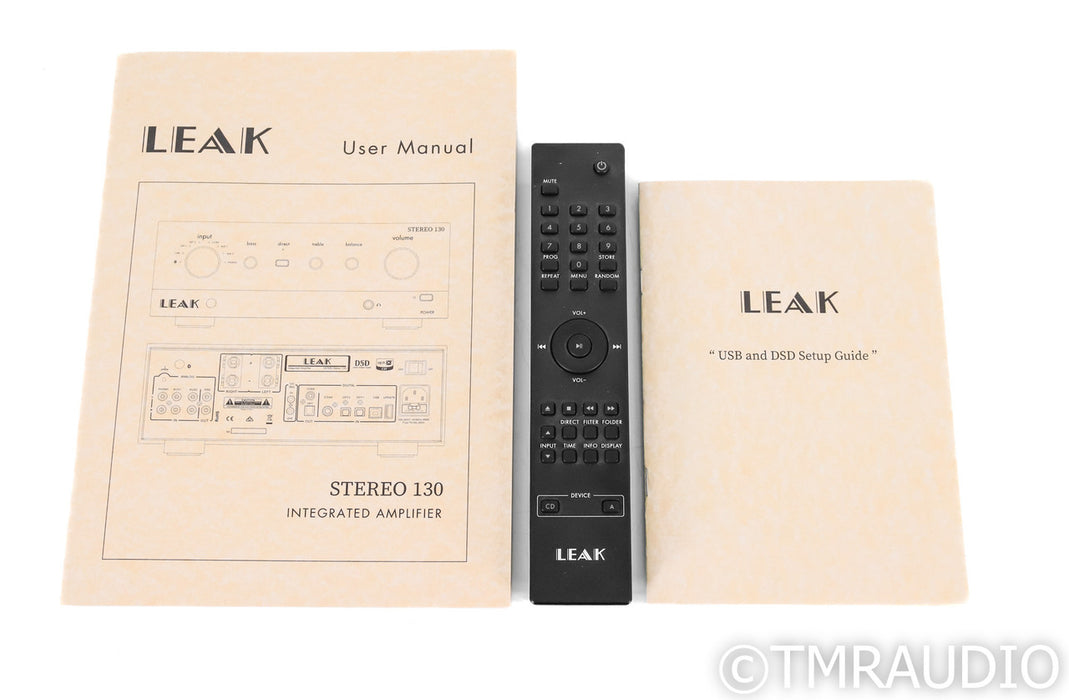 Leak Stereo 130 Stereo Integrated Amplifier; DAC; USB; MM Phono; Walnut Cabinet