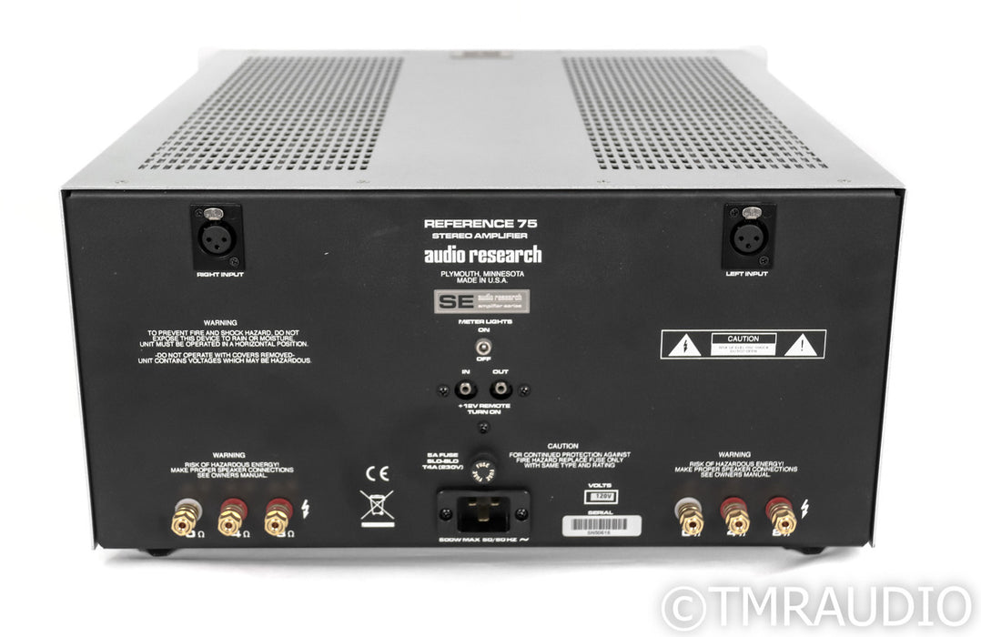 Audio Research Reference 75SE Stereo Tube Power Amplifier; Ref 75 SE; Silver