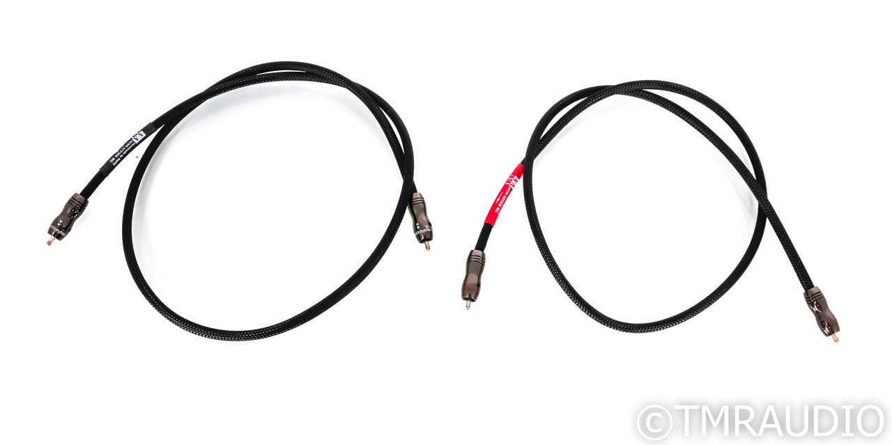 AudioQuest Black Mamba II RCA Cables; 1m Pair Interconnects