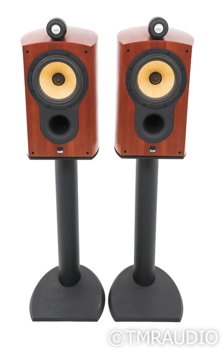 B&W Nautilus 805 S Bookshelf Speakers; Rosenut Pair w/ Stands
