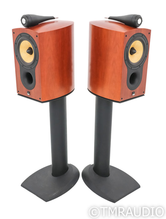 B&W Nautilus 805 S Bookshelf Speakers; Rosenut Pair w/ Stands