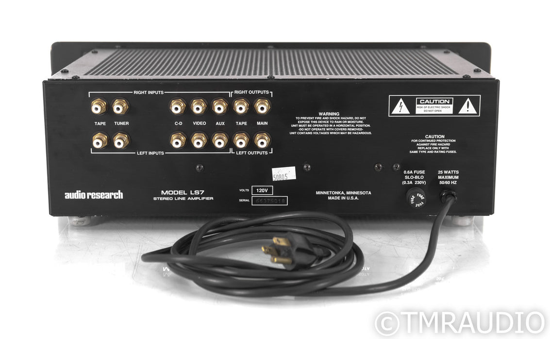 Audio Research Model LS7 Stereo Tube Preamplifier; LS-7; Black