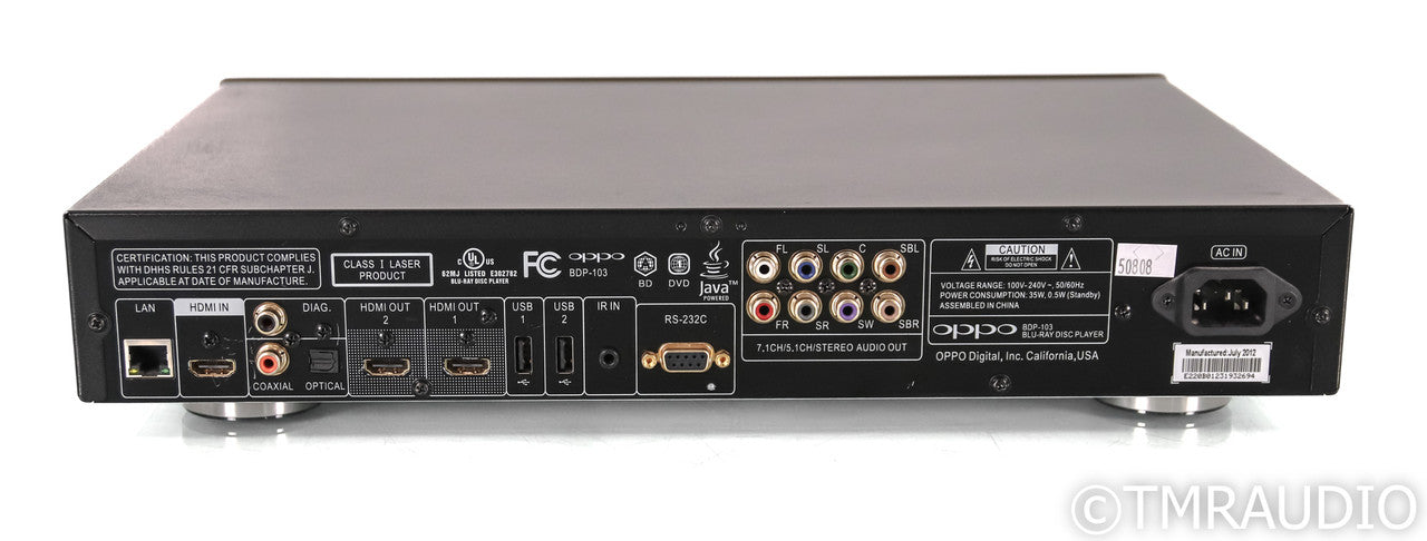 Oppo BDP-103 Universal Disk Player; BPD103