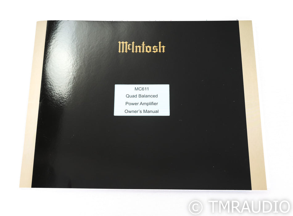 McIntosh MC611 Mono Power Amplifier; Pair; MC-611