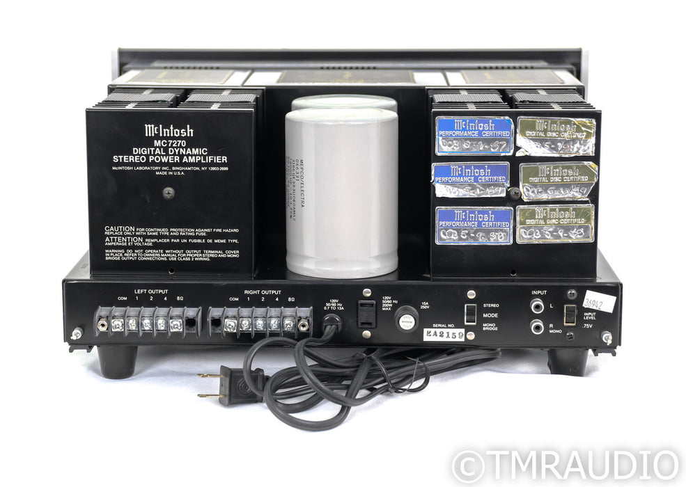 McIntosh MC7270 Vintage Stereo Power Amplifier; MC-7270 (Meter Issue)