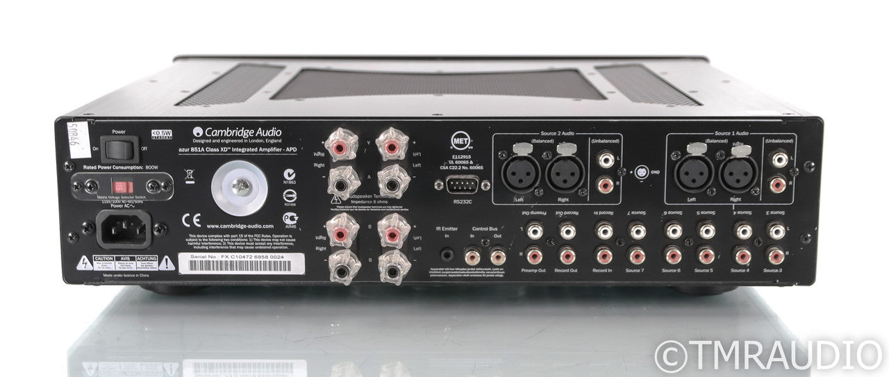Cambridge Audio Azur 851A Stereo Integrated Amplifier; Black