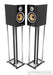 B&W CM5 S2 Bookshelf Speakers; Gloss Black Pair w/ Custom Design Stands