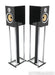 B&W CM5 S2 Bookshelf Speakers; Gloss Black Pair w/ Custom Design Stands
