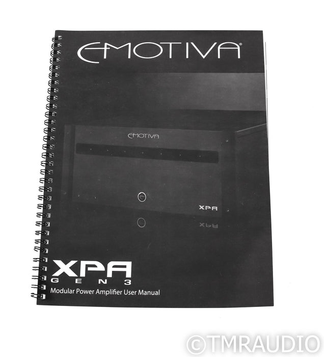 Emotiva XPA-2 Gen3 Stereo Power Amplifier; Black