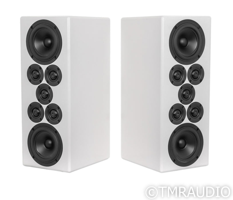 Tekton Dynamite Bookshelf Speakers; White Pair; Upgrade Package