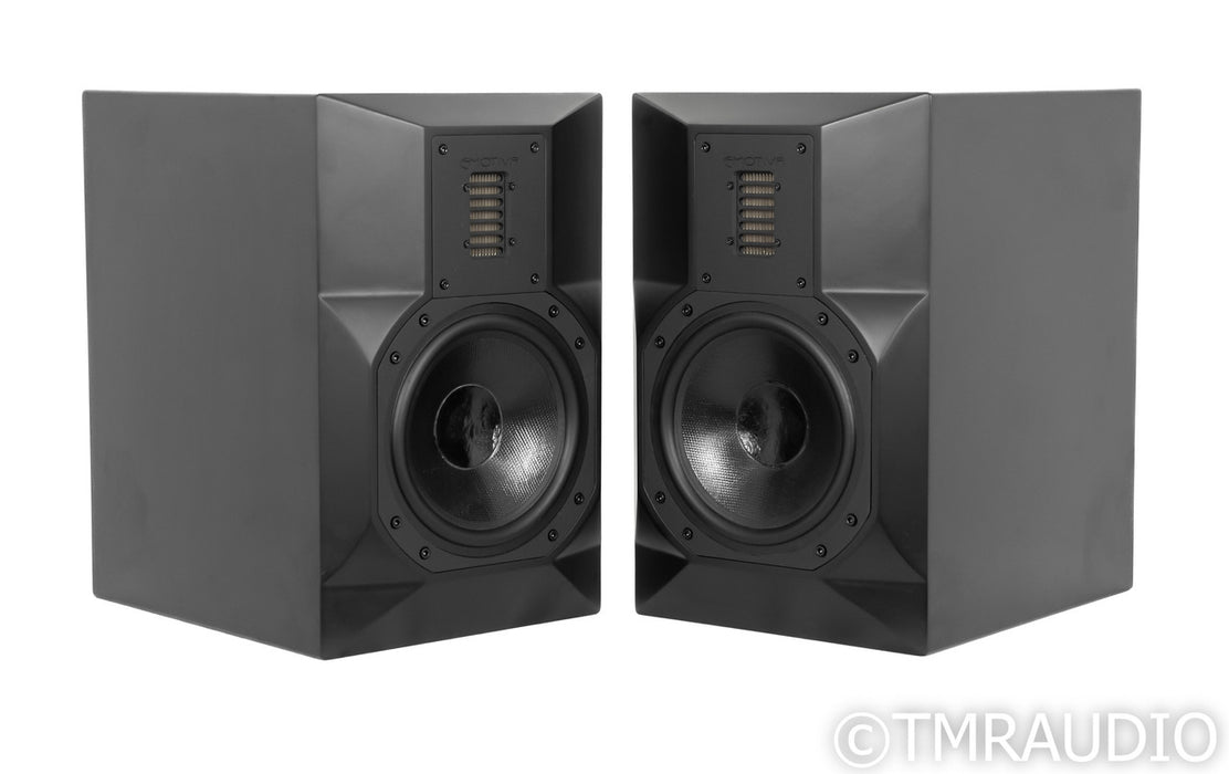 Emotiva Stealth 8 Powered Bookshelf Speakers; Black Pair