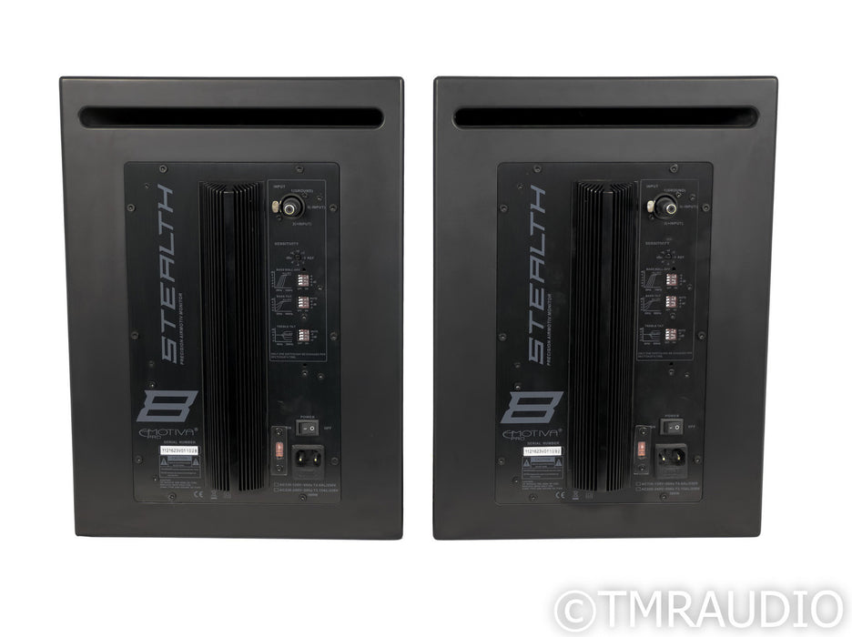 Emotiva Stealth 8 Powered Bookshelf Speakers; Black Pair