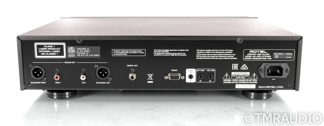 Rotel RCD-1572 MkII CD Player; Black (Open Box)