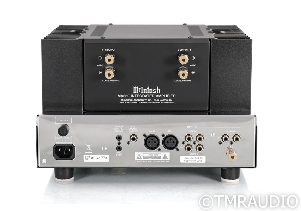 McIntosh MA252 Stereo Tube Hybrid Integrated Amplifier; MA-252; MM Phono